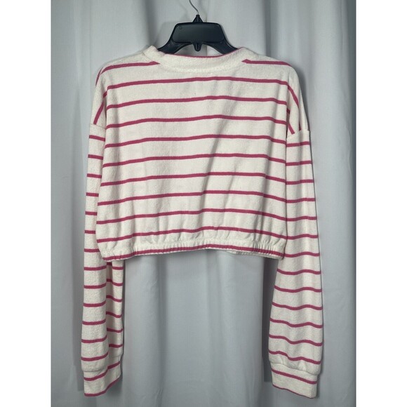 Beach Riot Maxine Stripe Terry Cloth Crop Top - Fandango Pencil Stripe Sz XL New - Picture 5 of 5